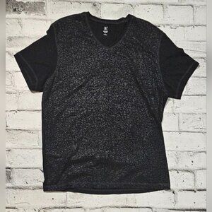 INC International Concept Black & Grey Elephant Print V-neck T-Shi…